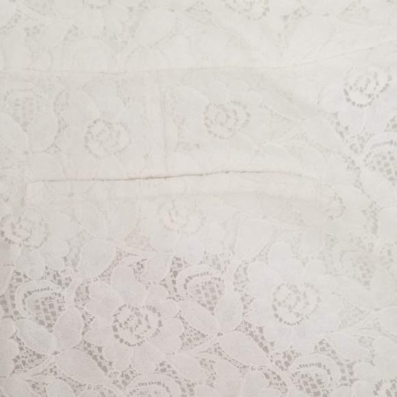 White Lacy Pin Up  Shorts By Lila Rose Size 14 - Picture 5 of 8